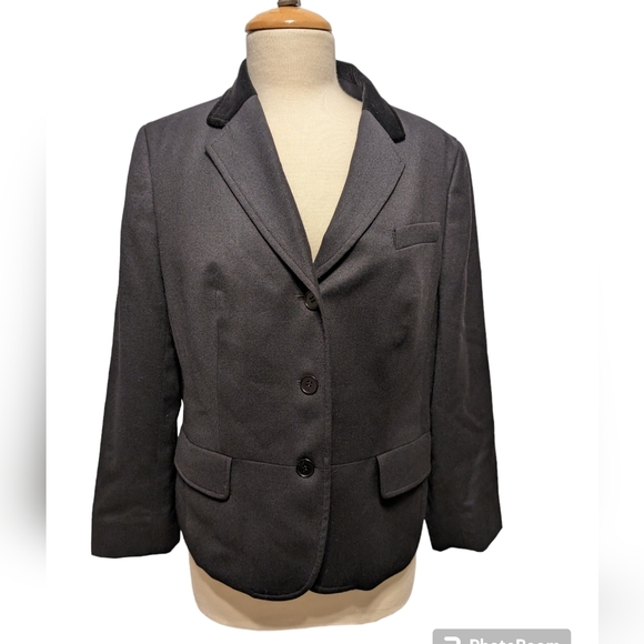 Talbots Women's Black Blazer Jacket Size 14P - Picture 1 of 7